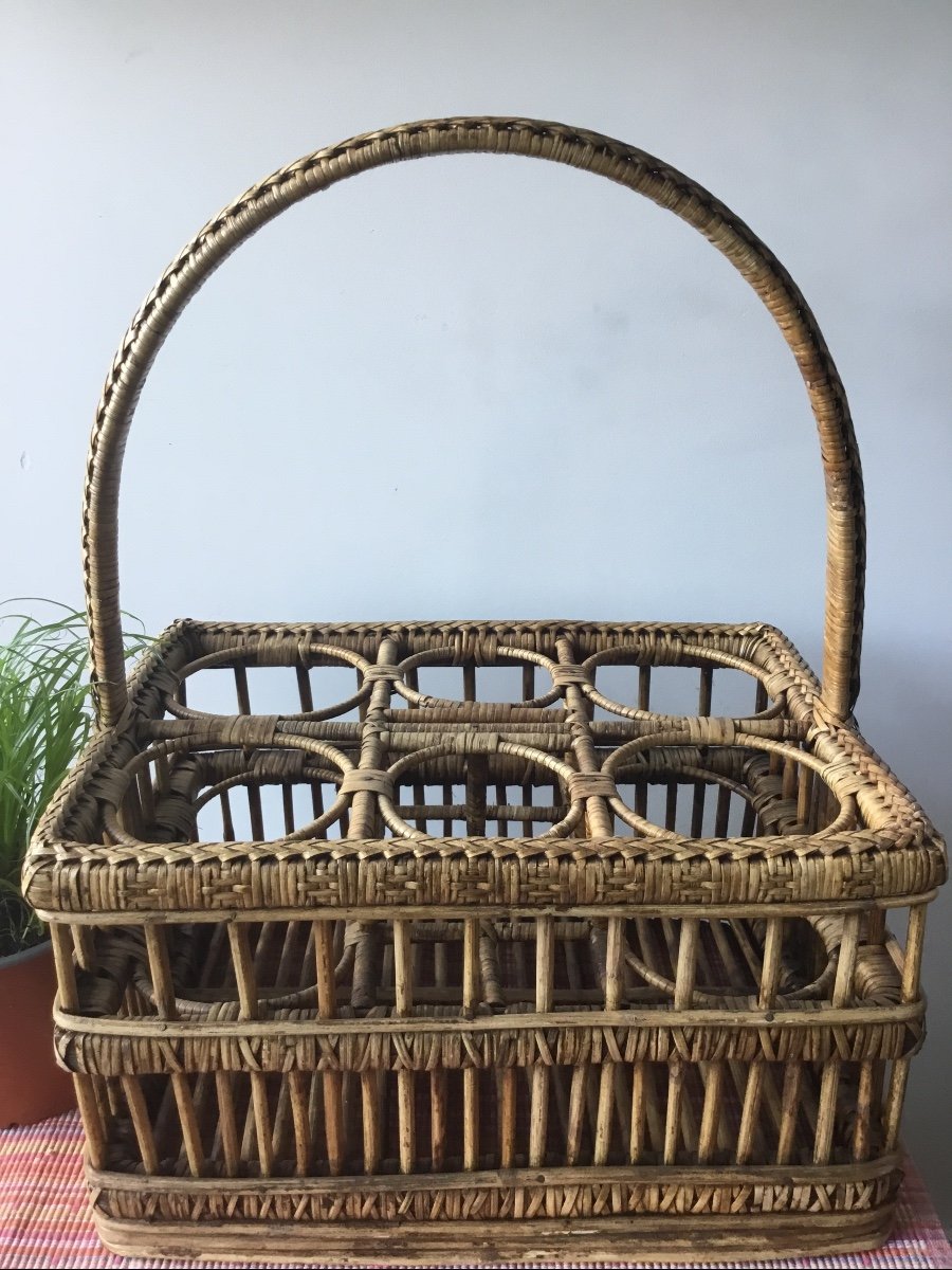 Ratan Basket For Glasses , 1900 -photo-6