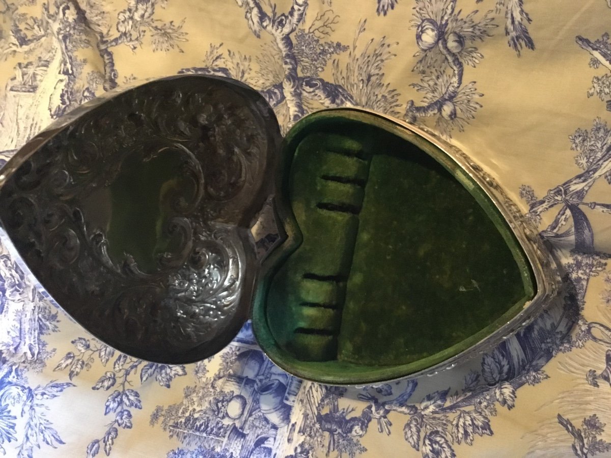 19th Century Silver Heart Box-photo-1
