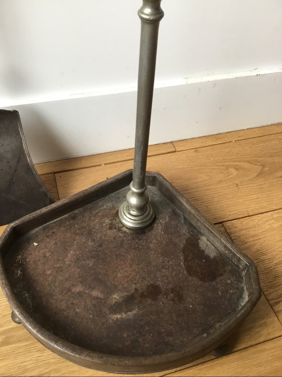 19th Century Iron And Bronze Fireplace Servant-photo-5