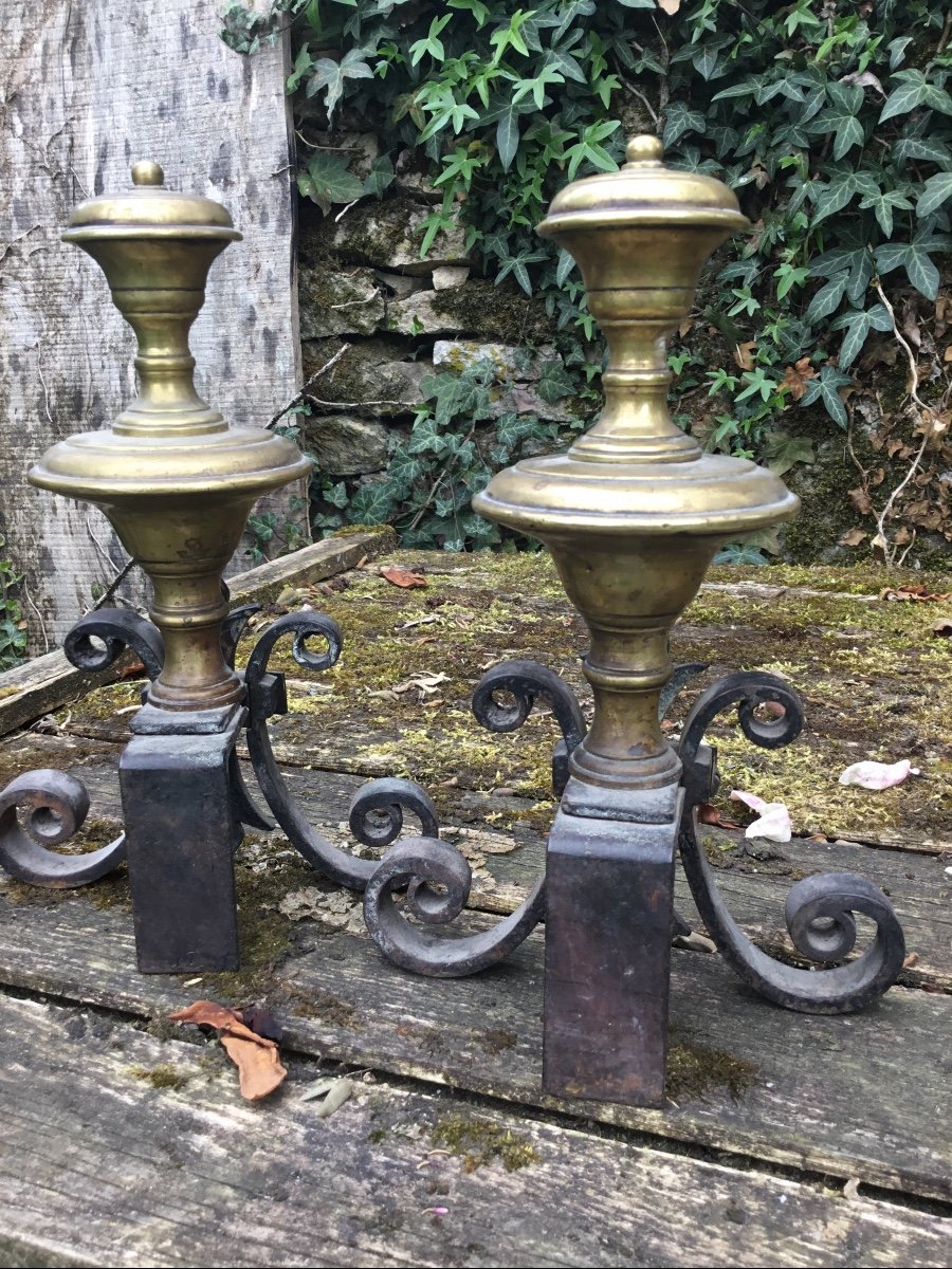 Pair Of Small Cast Iron And Bronze Bedside Tables-photo-4