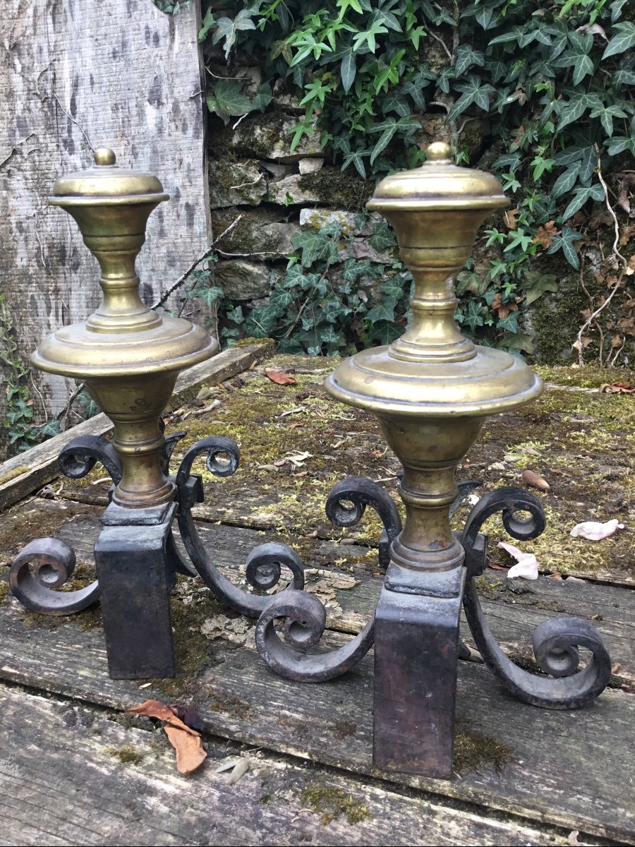 Pair Of Small Cast Iron And Bronze Bedside Tables-photo-5