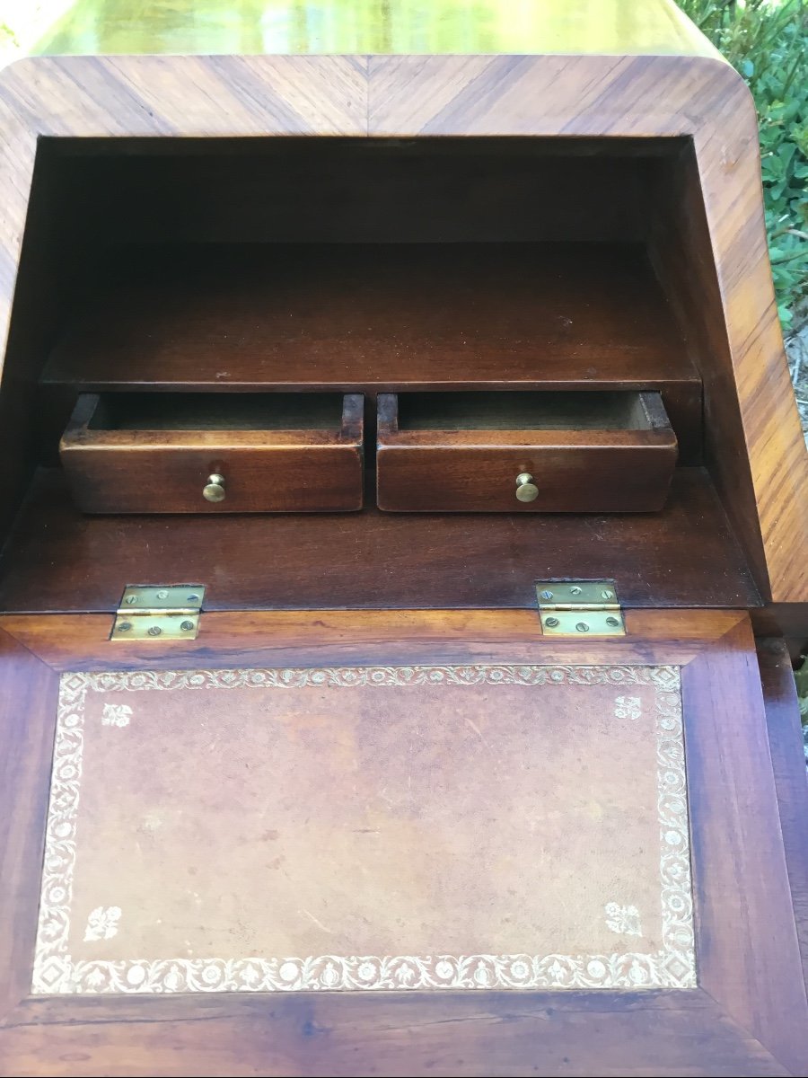 Small Lady's Desk With Inlaid Flap All Faces-photo-5