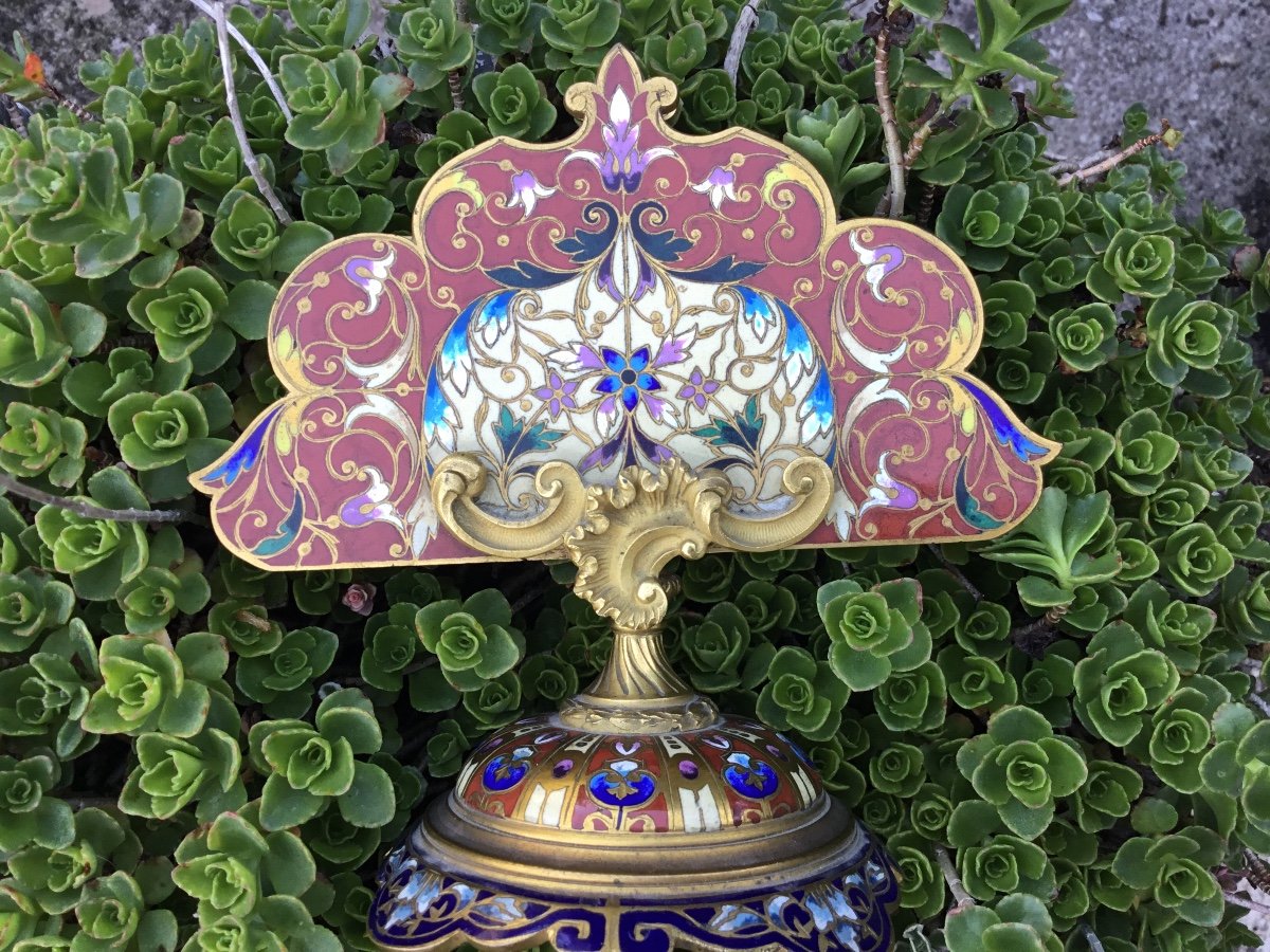 Enamelled Bronze Letter Holder, D Napoleon III-photo-3