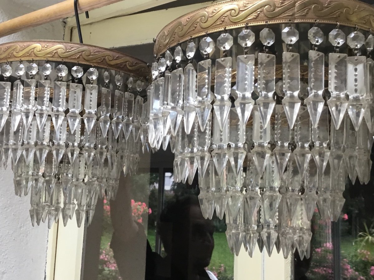 Pair Of Crystal Ceiling Lights, Napoleon III-photo-7