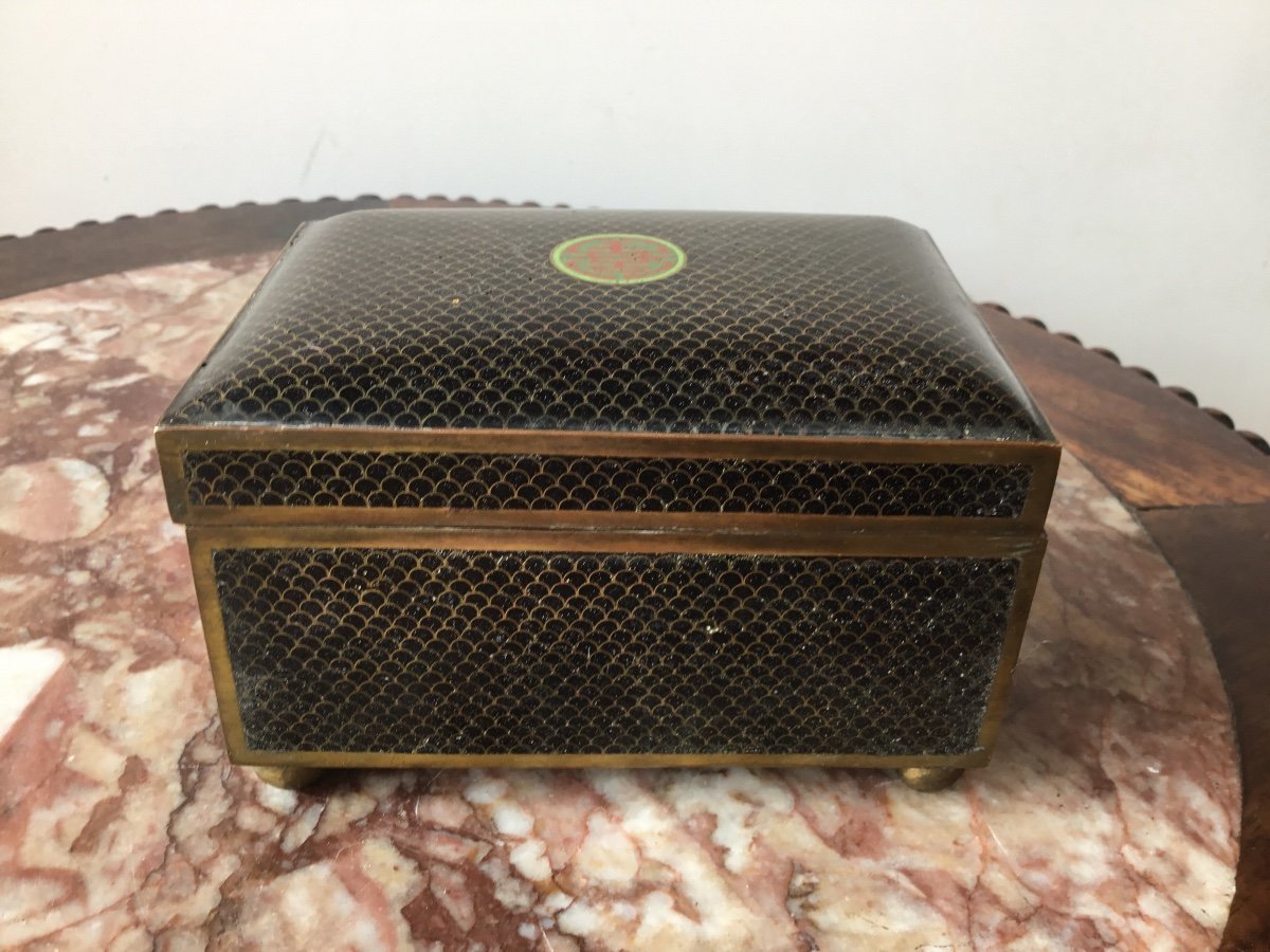Cloisonné Enamel Box With Scales Decor-photo-7