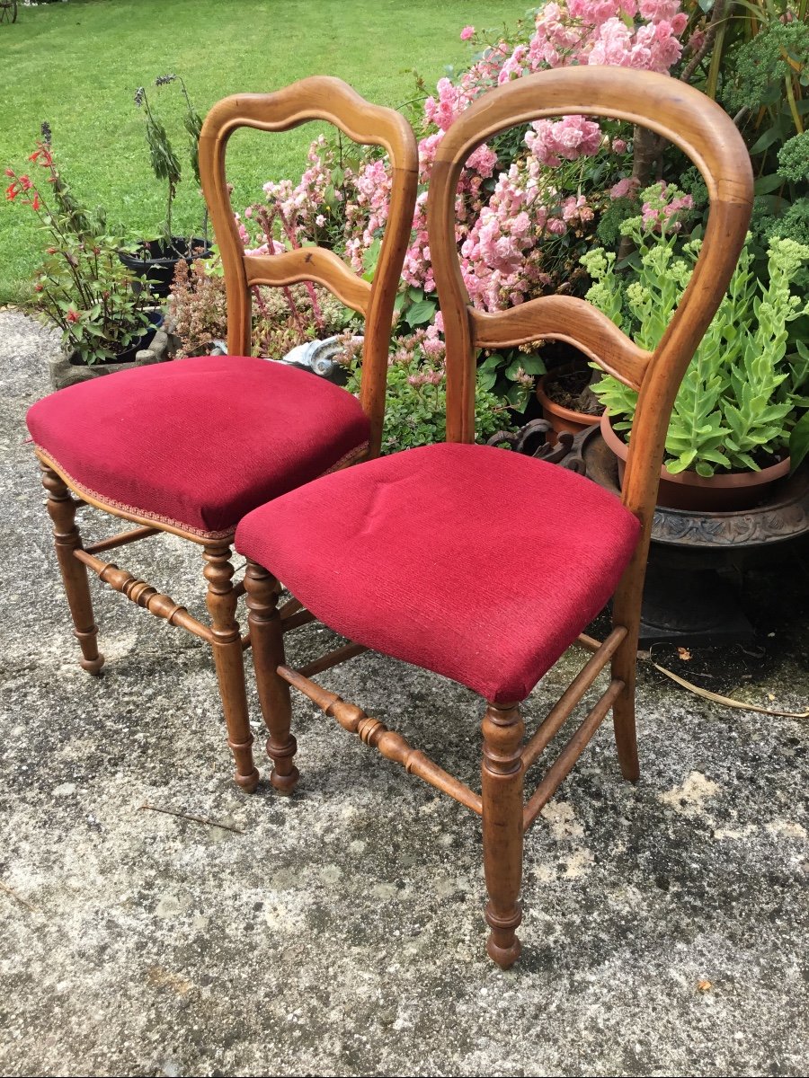 Deux Chaises D’appoint Louis Philippe Assorties -photo-4