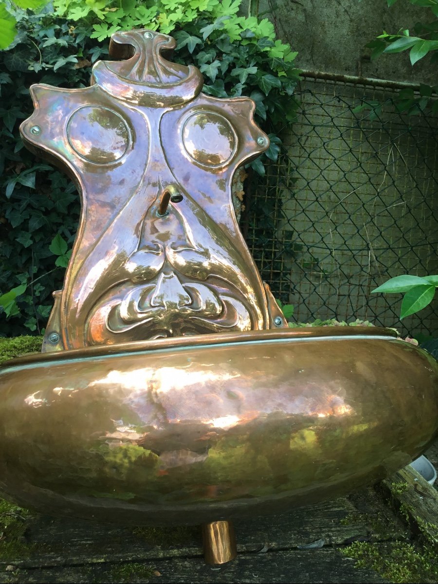Grotesque, Anthropomorphic Copper Fountain-photo-8