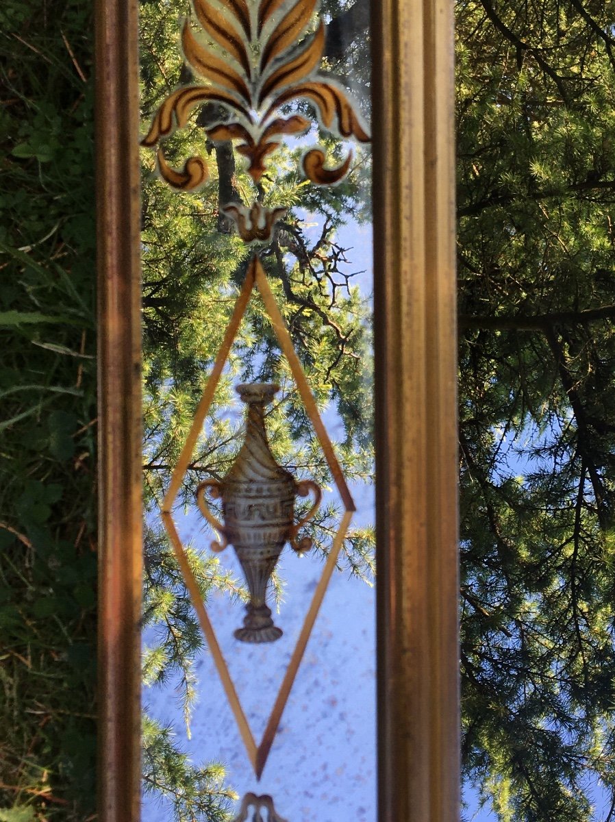 Miroir Verre Églomisé, Décor à L’antique -photo-5