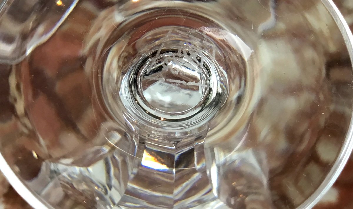 Suite Of 6 Art Deco Crystal Flutes (poss 12)-photo-5