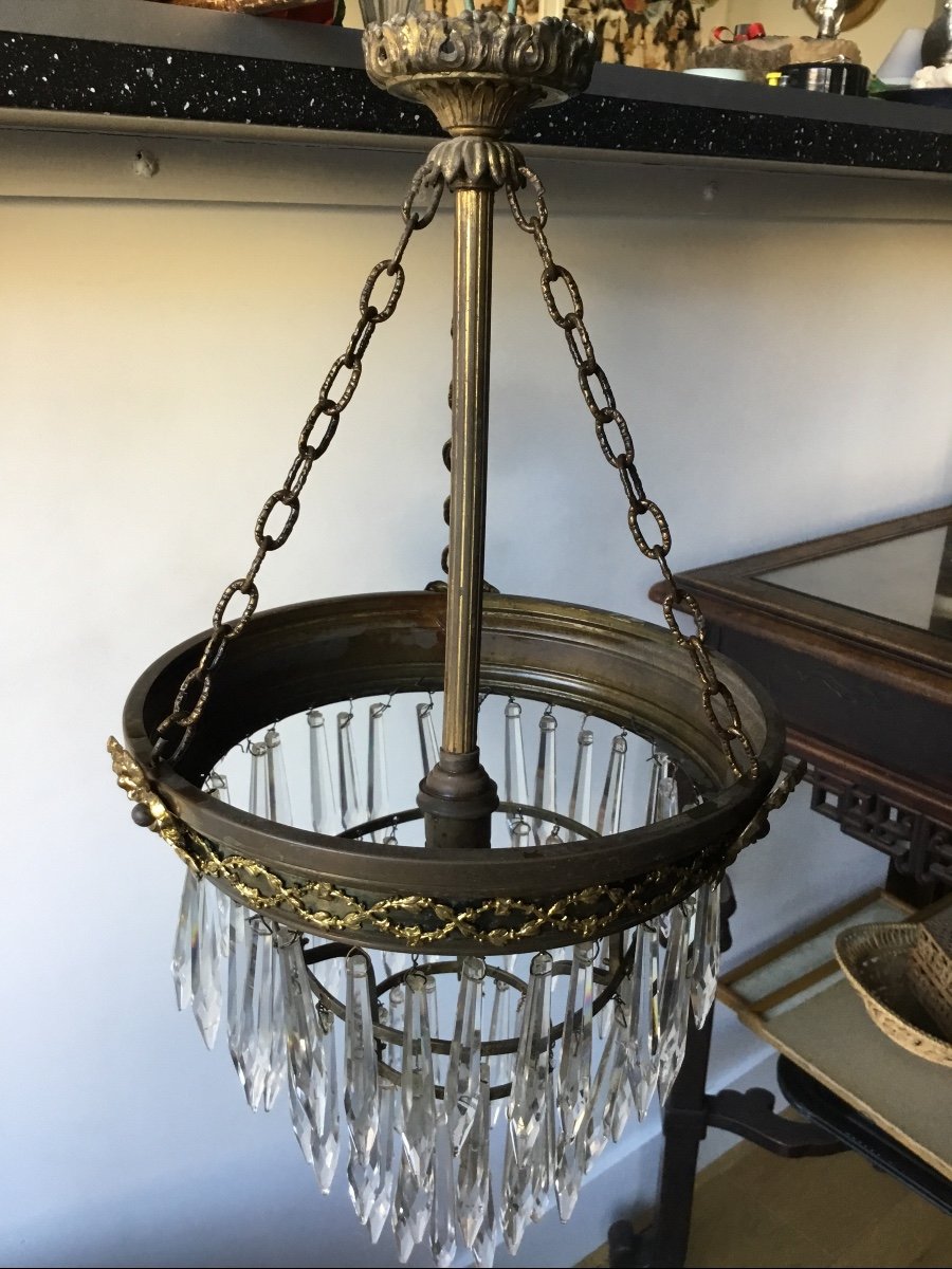 Small Ceiling Lamp With 3 Rows Of Tassels Mirza Decor Of Knots-photo-1