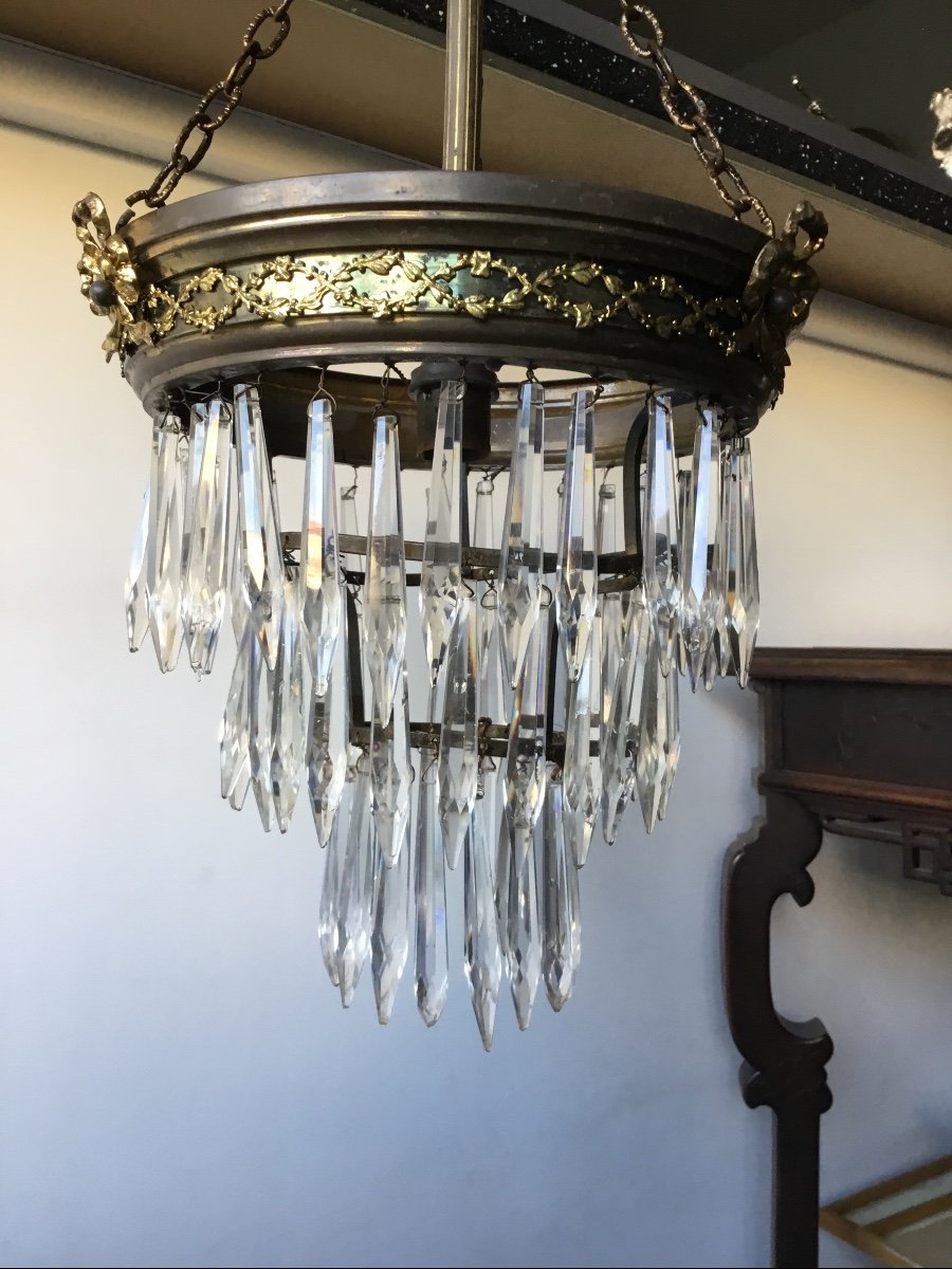 Small Ceiling Lamp With 3 Rows Of Tassels Mirza Decor Of Knots-photo-6