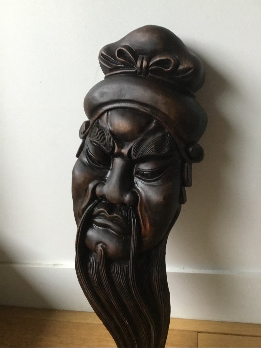 Grinning Dignitary, Carved Wood, China-photo-2