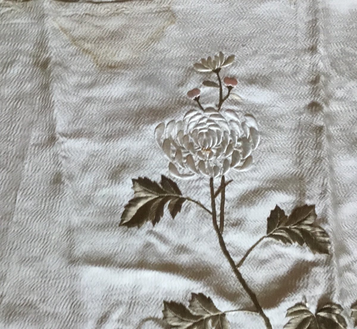 Broderie Japonaise Sur Soie, Vers 1900-photo-2