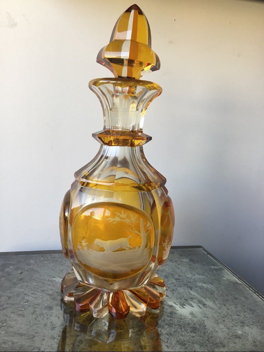 Carafe En Cristal Taillé Et Gravé, Baccarat -photo-1