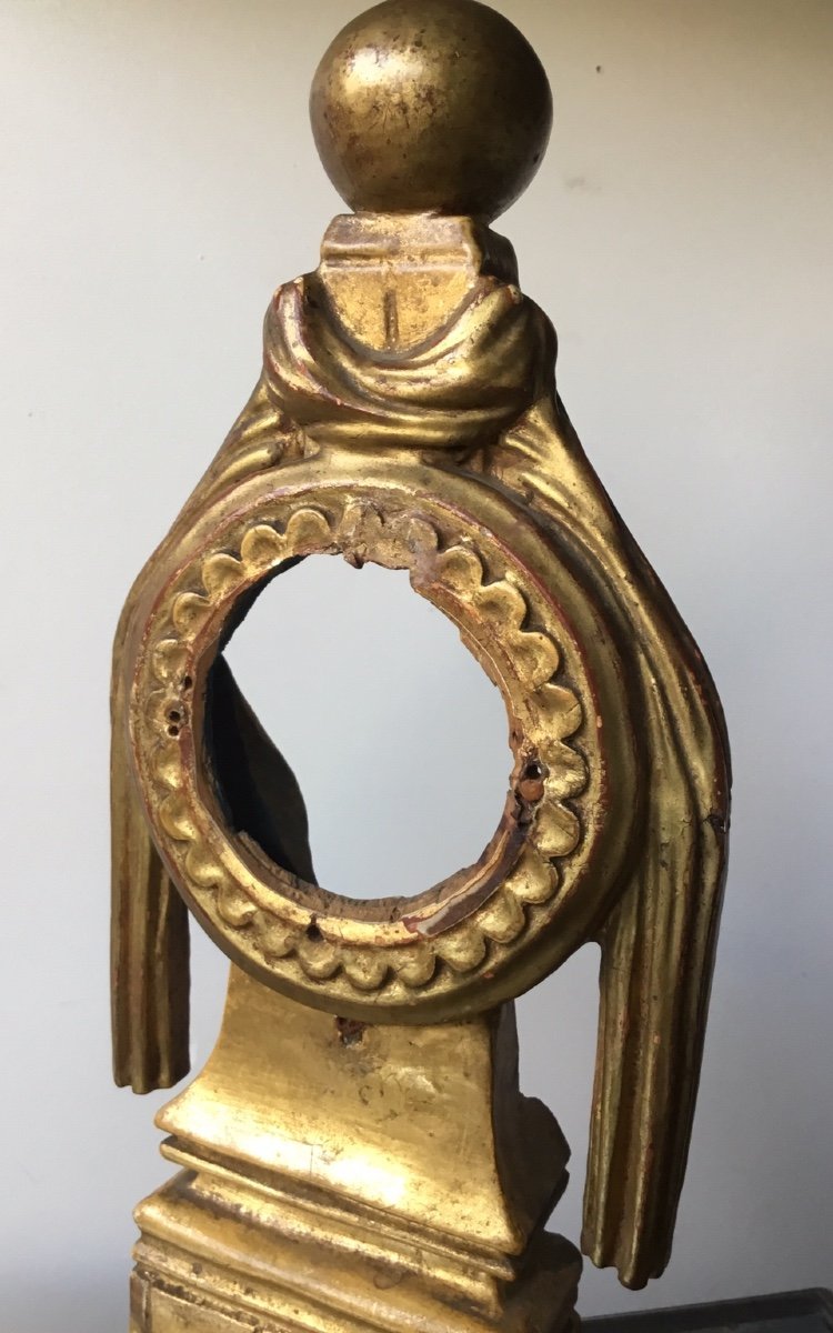 Watch Holder In Carved Golden Carved Wood From The Louis XVI Period, XVIIIth-photo-2