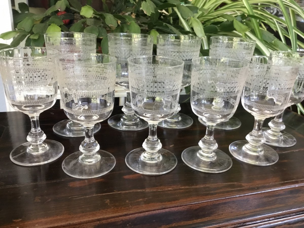 The 10 Engraved Crystal Glasses-photo-2