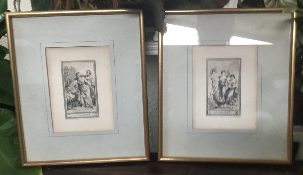 The Pair Of Nicely Framed Engravings-photo-2