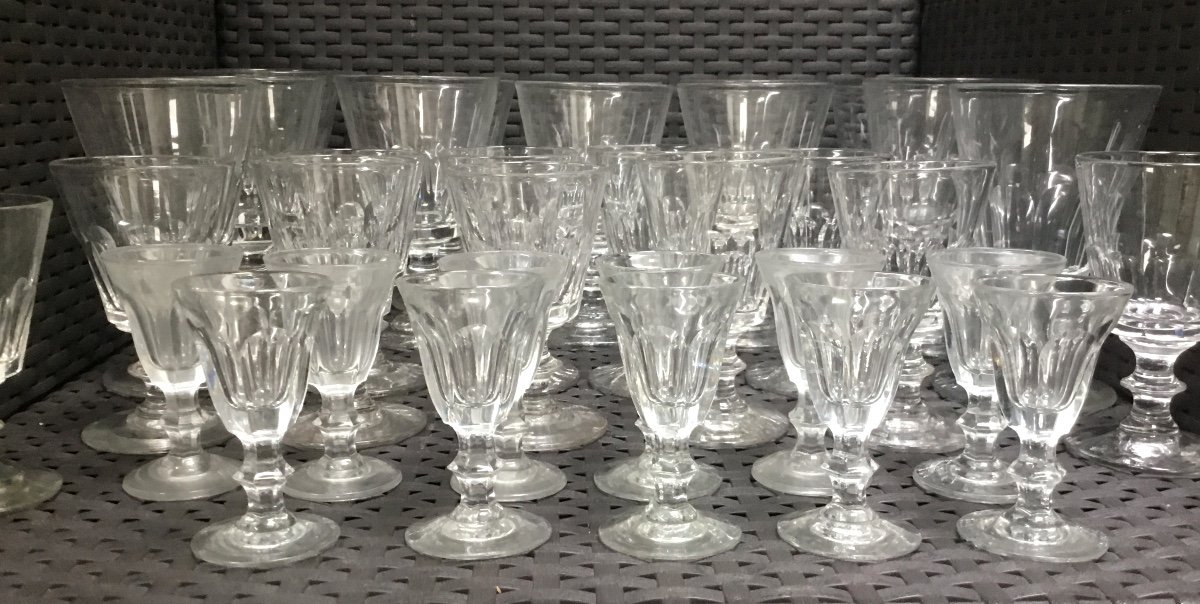 Louis Philippe Glass Service In Faceted Crystal-photo-3