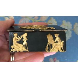 Stamp Box, Attributes Of The Arts, Restoration Period