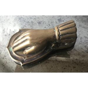 Bronze Hand, Paperweight And Mail Clip