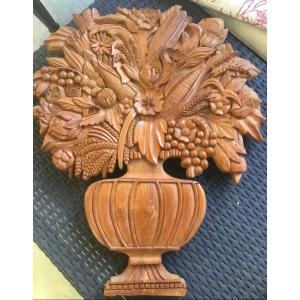 Large Sculpted Bouquet Art Deco Period (56 Cm)