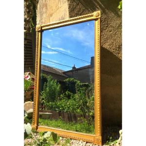 Fireplace Mirror In Golden Wood