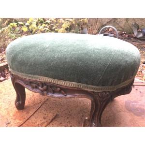 Louis XV Style Carved Wooden Footrest Stool