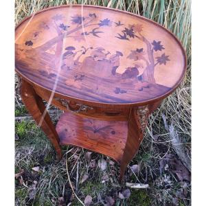 Flying Table Inlaid With A Chinese Scene 