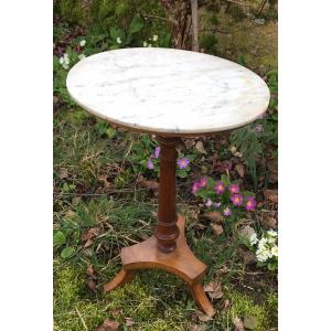 Very Small Side Table With Marble Top