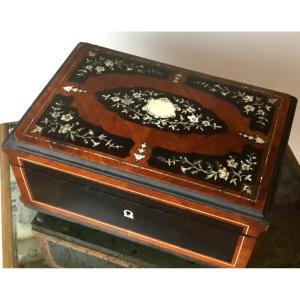 Tahan In Paris. Jewelry Box, Box, Napoleon III Ivory Marquetry