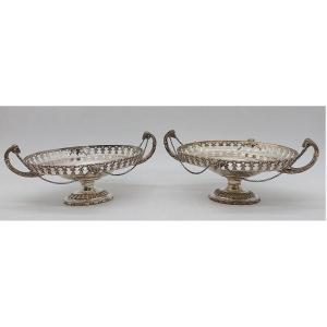 The Pair Of Display Cups With Rams' Heads 