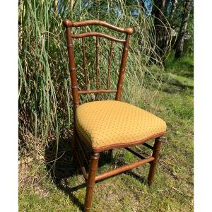 Small Bamboo Style Wooden Chair 
