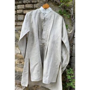 Old Linen Work Shirt, French Hemp,