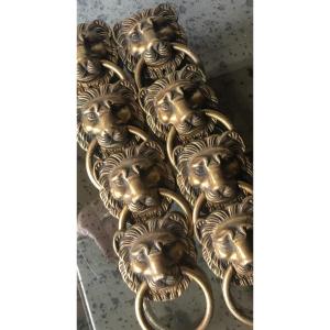 The Pair Of Pull Handles With Lion's Muzzles (4 Pairs Available)