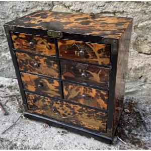 Petit Cabinet Japonais Décor écaille De Tortue 