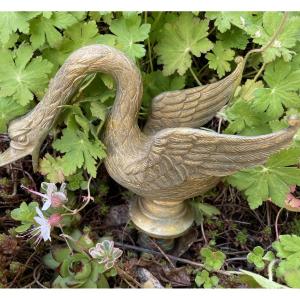 Robinet décoratif en bronze doré Cygne 