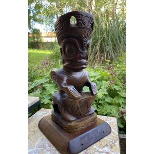 Oceania, Large Exotic Wood Tiki 