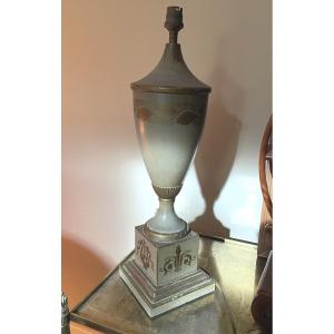 Lampe en tôle laquée de style Empire 