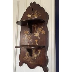 Viardot Chinoiserie Lacquered Wall Shelf 