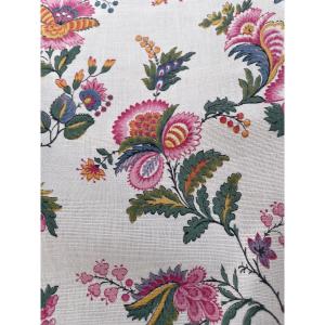 The Pair Of Curtains With An Indian Print