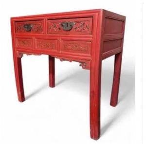 CHINE, travail de Ningbo, fin du XIXe siècle Bureau Console