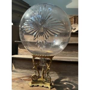 Pharmacy Monsstrance Ball, 19th-century Bronze Base