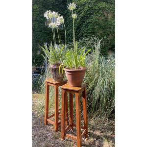 Pair Of Oak Stools