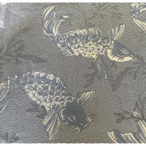 A Long Curtain Featuring Carp, Japanese Design