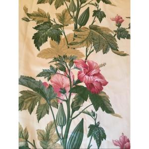 The Very Large Pair Of Hibiscus Double Curtains For A Picture Window
