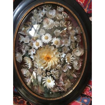 Table Of Shells, Folk Art, 1880