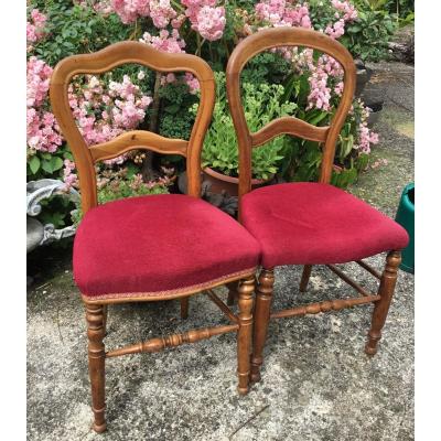 Deux Chaises D’appoint Louis Philippe Assorties 