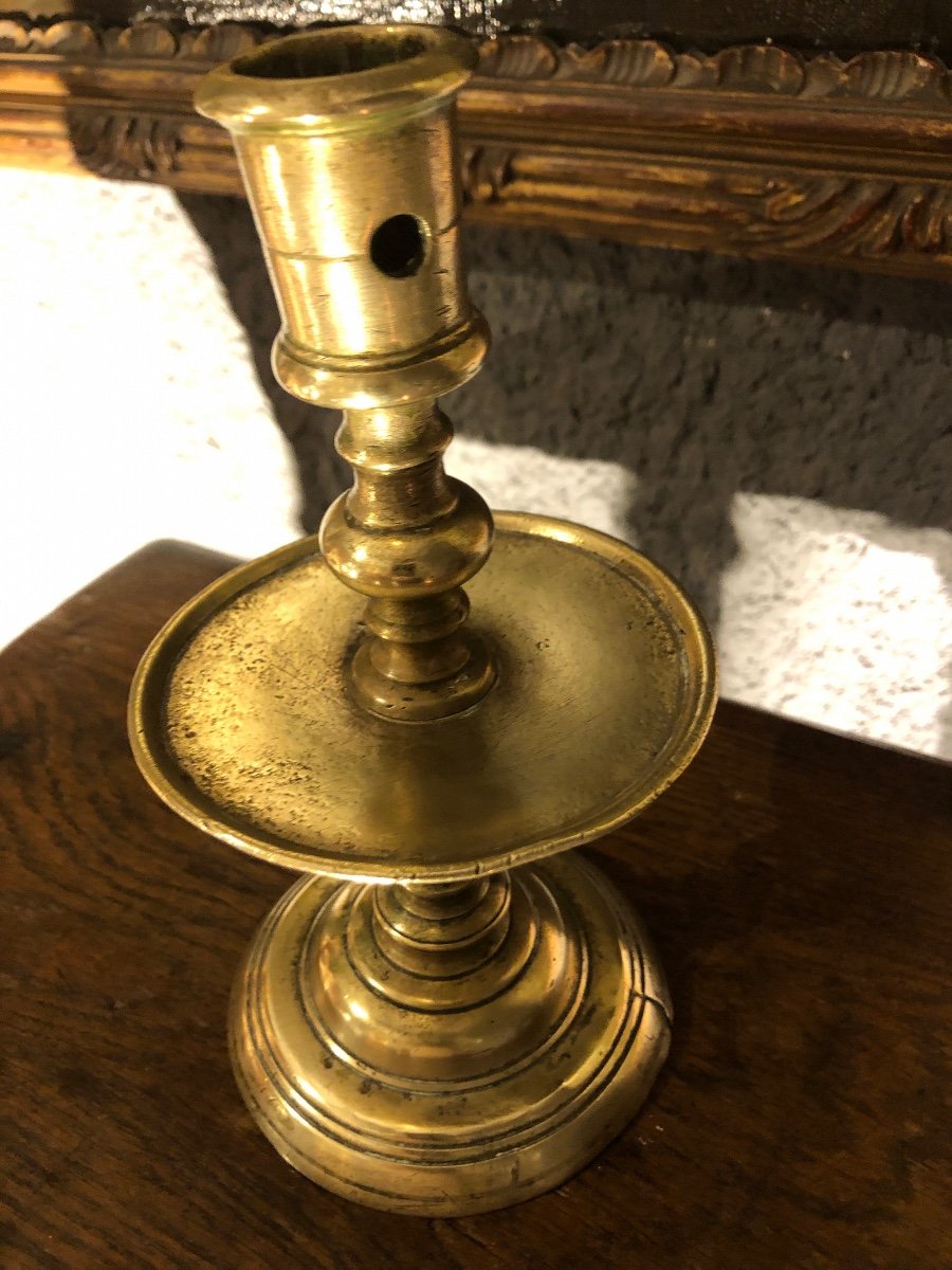 Bougeoir En Bronze Dit Heemskerk Hollande XVII Eme Siècle 