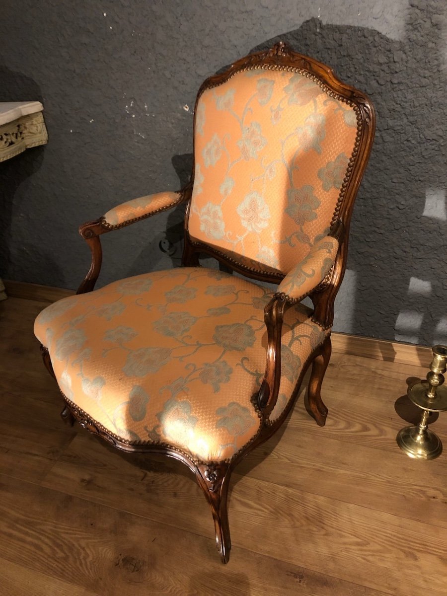 Louis Delanois ( 1731-1792) Fauteuil à La Reine époque Louis XV-photo-3