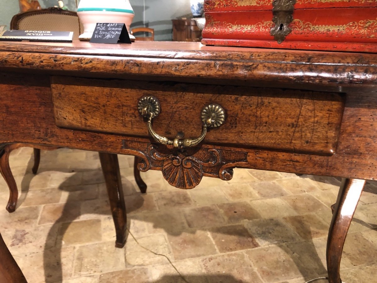 Table à Jeux - Porte-bougeoirs En Noyer - Lyon époque Régence -photo-3